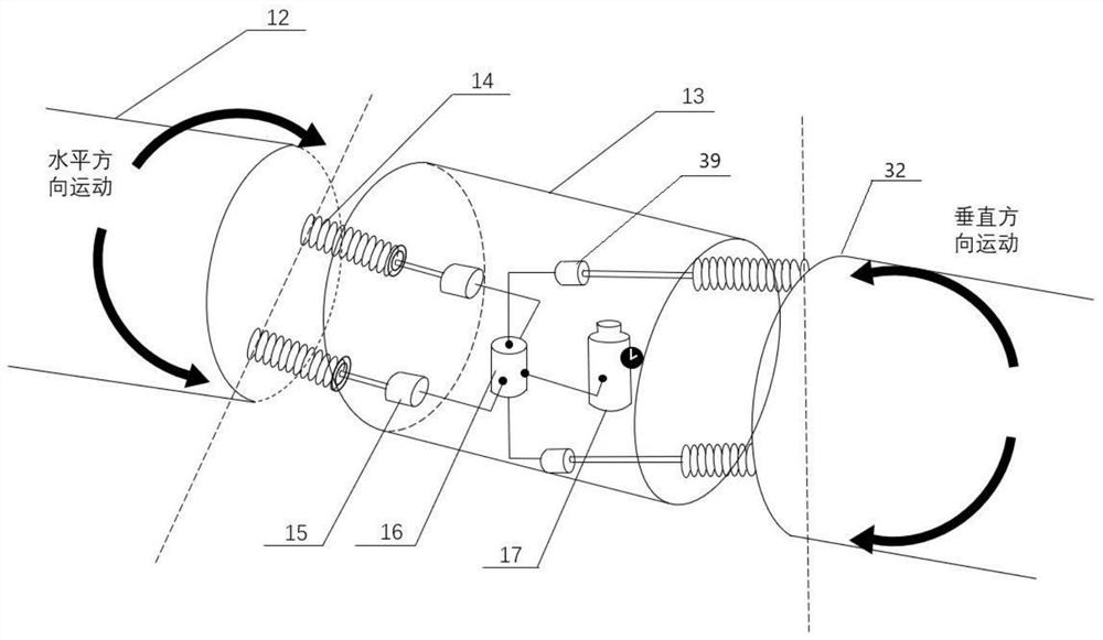 Hydraulic wave power generation device and offshore wind and wave power generation system