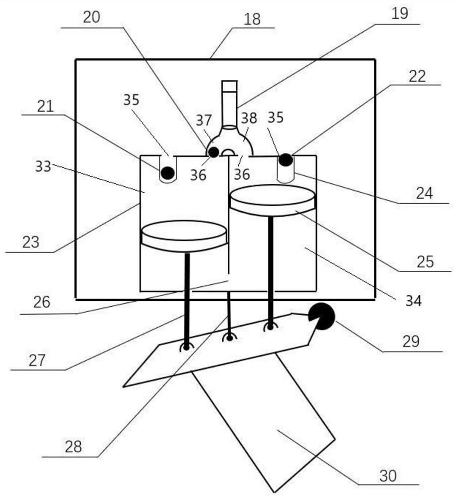 Hydraulic wave power generation device and offshore wind and wave power generation system