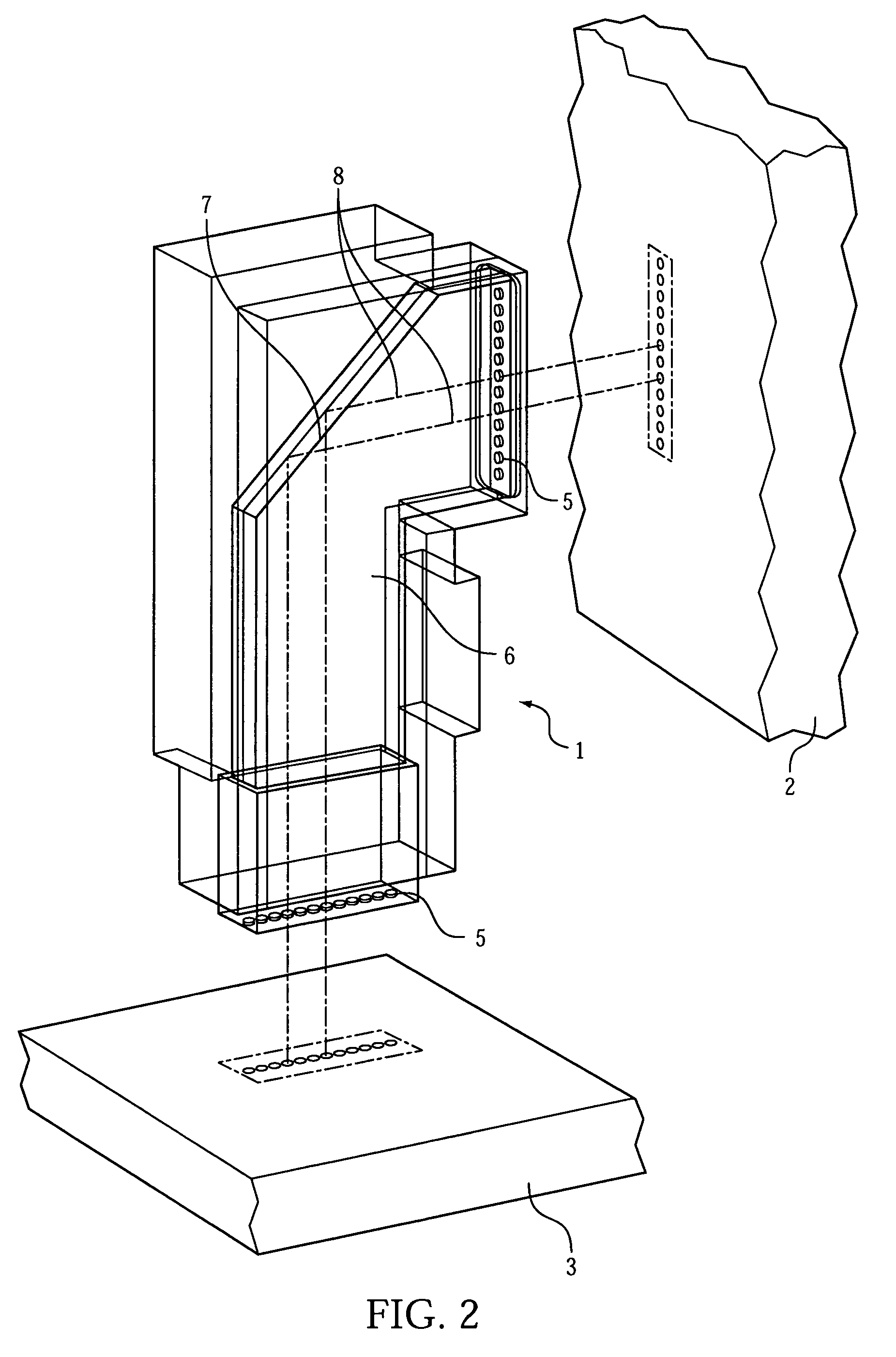 Plug-in connector between a circuit board and a back plane