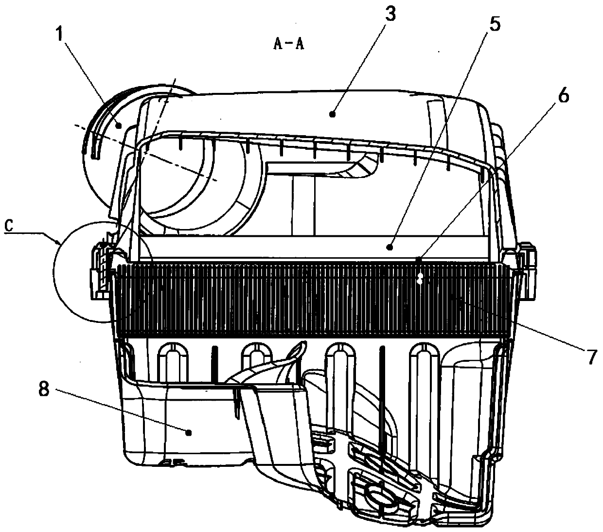 Air filter convenient to replace filter element