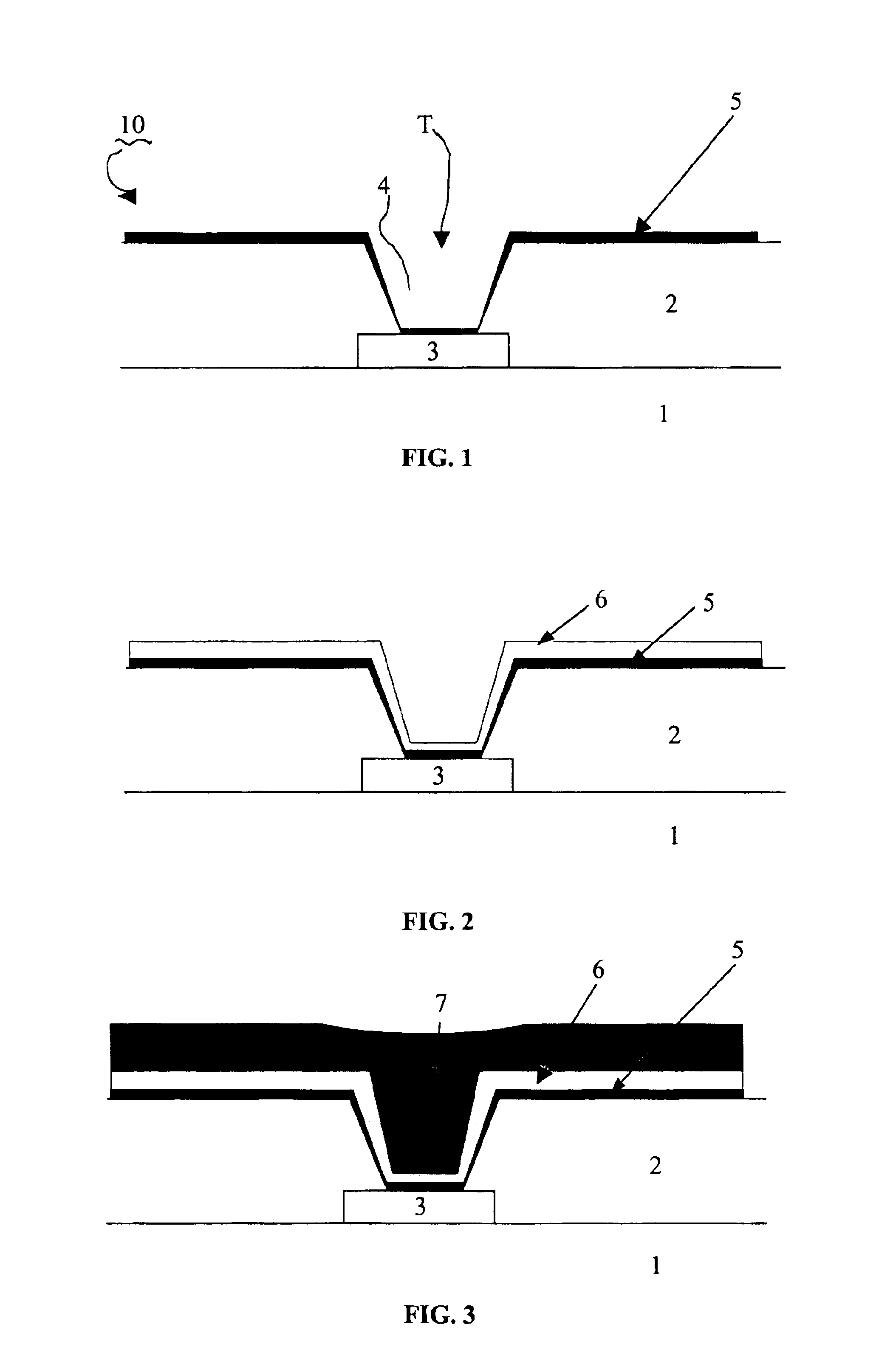 Three layer aluminum deposition process for high aspect ratio CL contacts