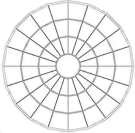 Rigid roof cable-dome structure with circumferential-direction support