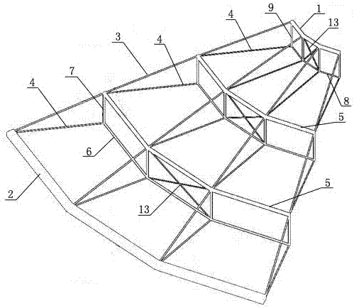 Rigid roof cable-dome structure with circumferential-direction support