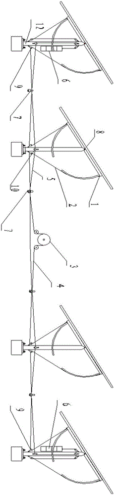 Flexible driving apparatus for all-terrain-matched linkage tracking photovoltaic bracket