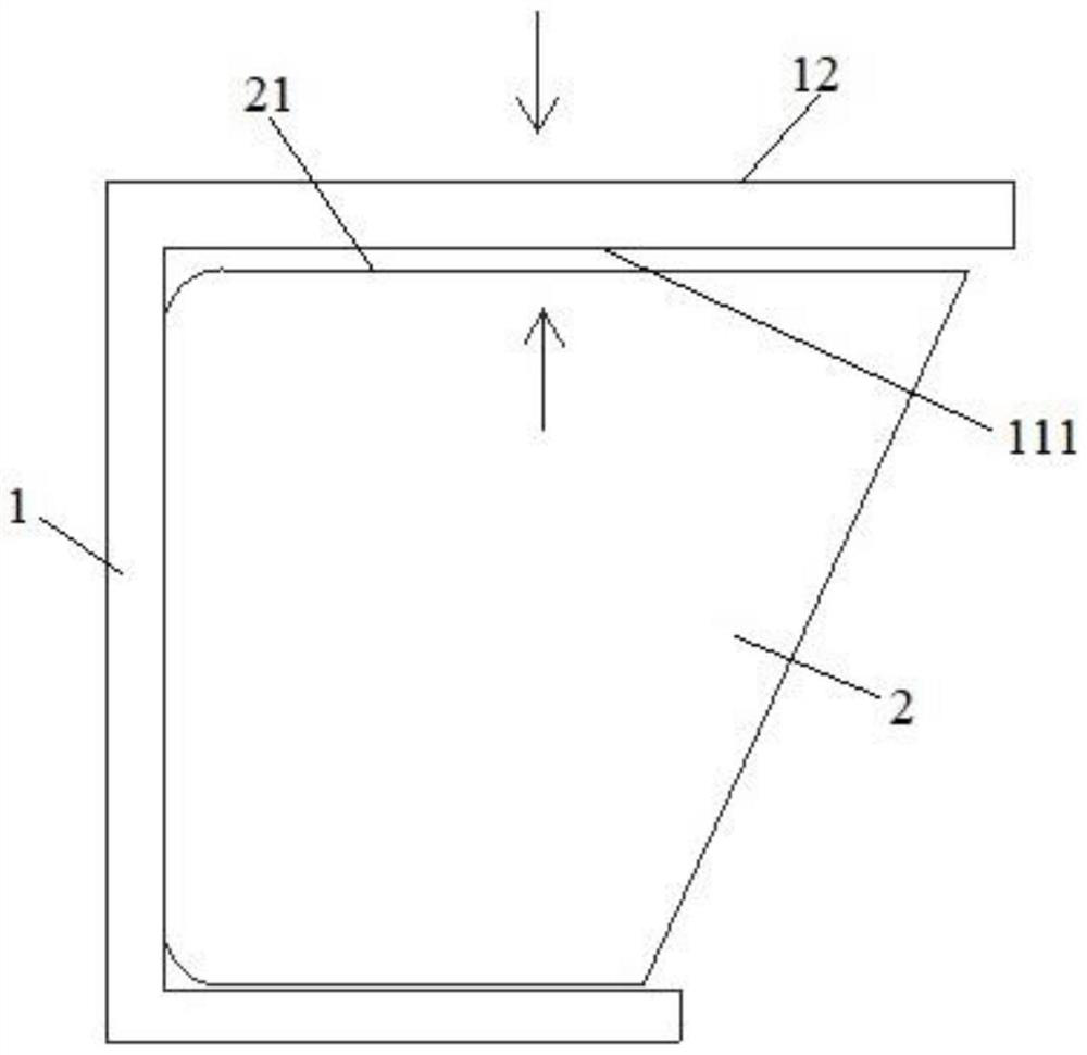 Rib type composite material component and preparation method thereof