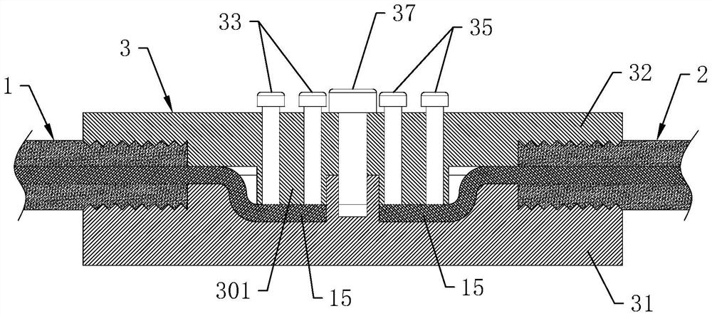 Elevator cable butt joint structure