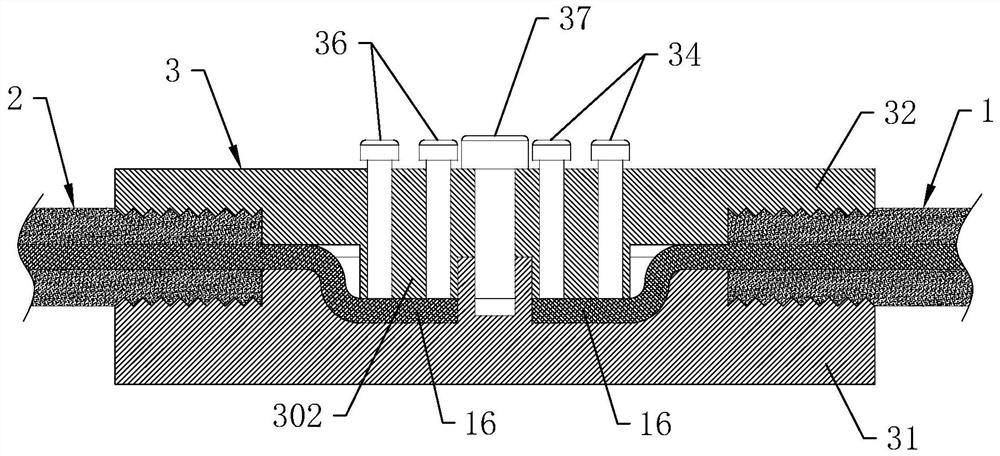 Elevator cable butt joint structure