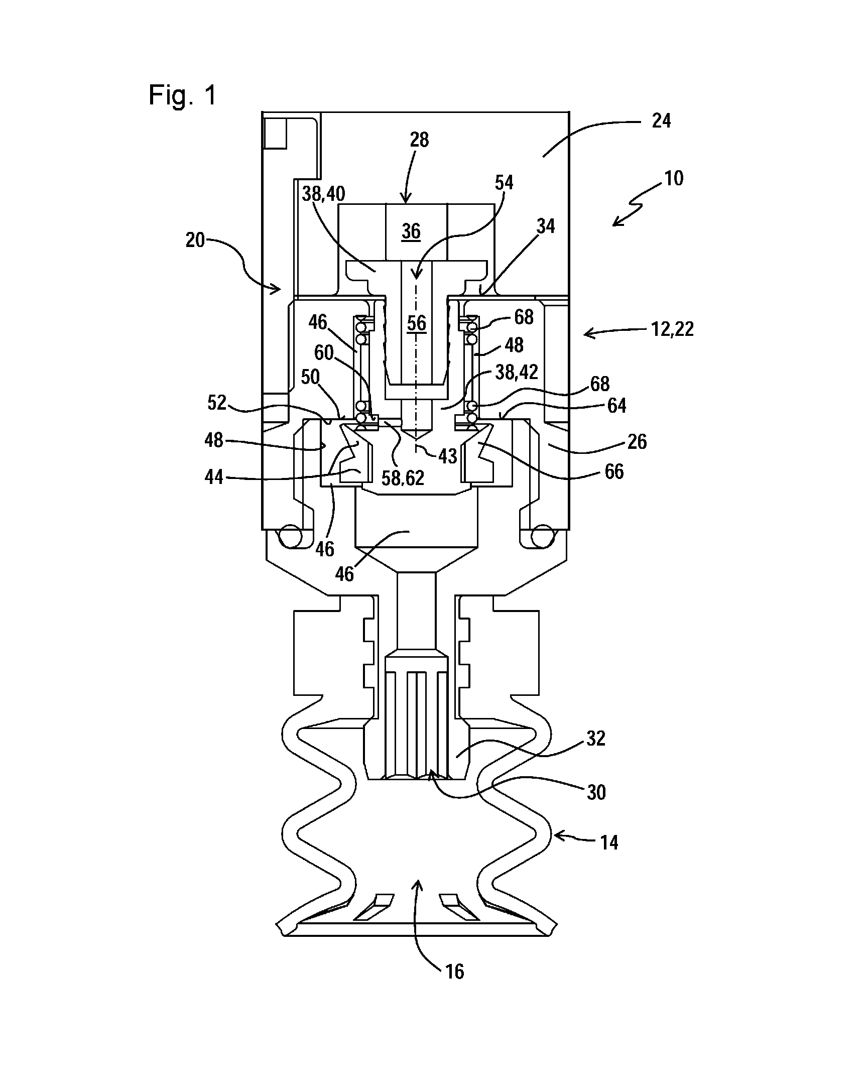 Valve for a vacuum handling or vacuum clamping device, and vacuum handling means