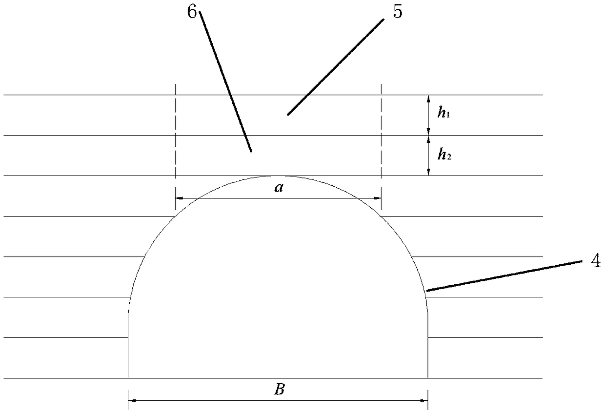 A method for calculating the cohesive force between horizontally layered surrounding rock layers of an anchor beam structure