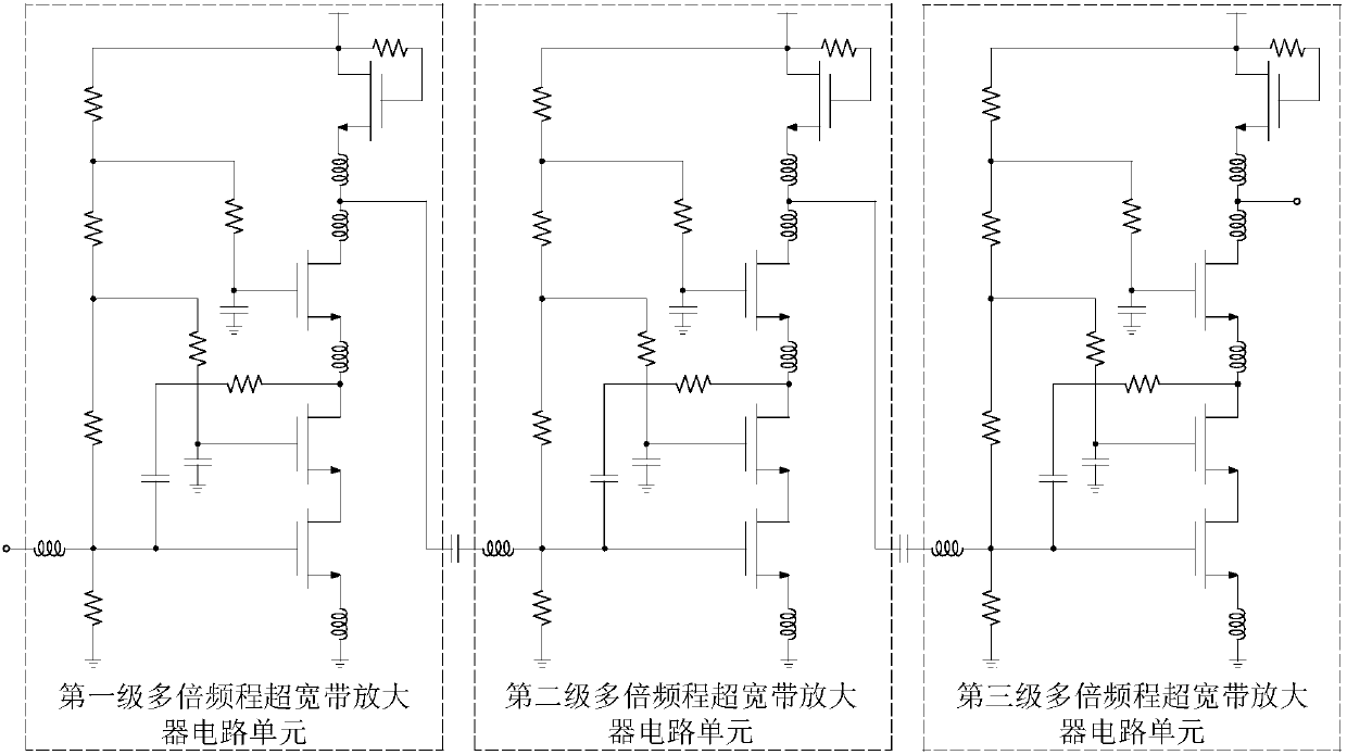 Multi-octave ultra-broadband amplifier circuit