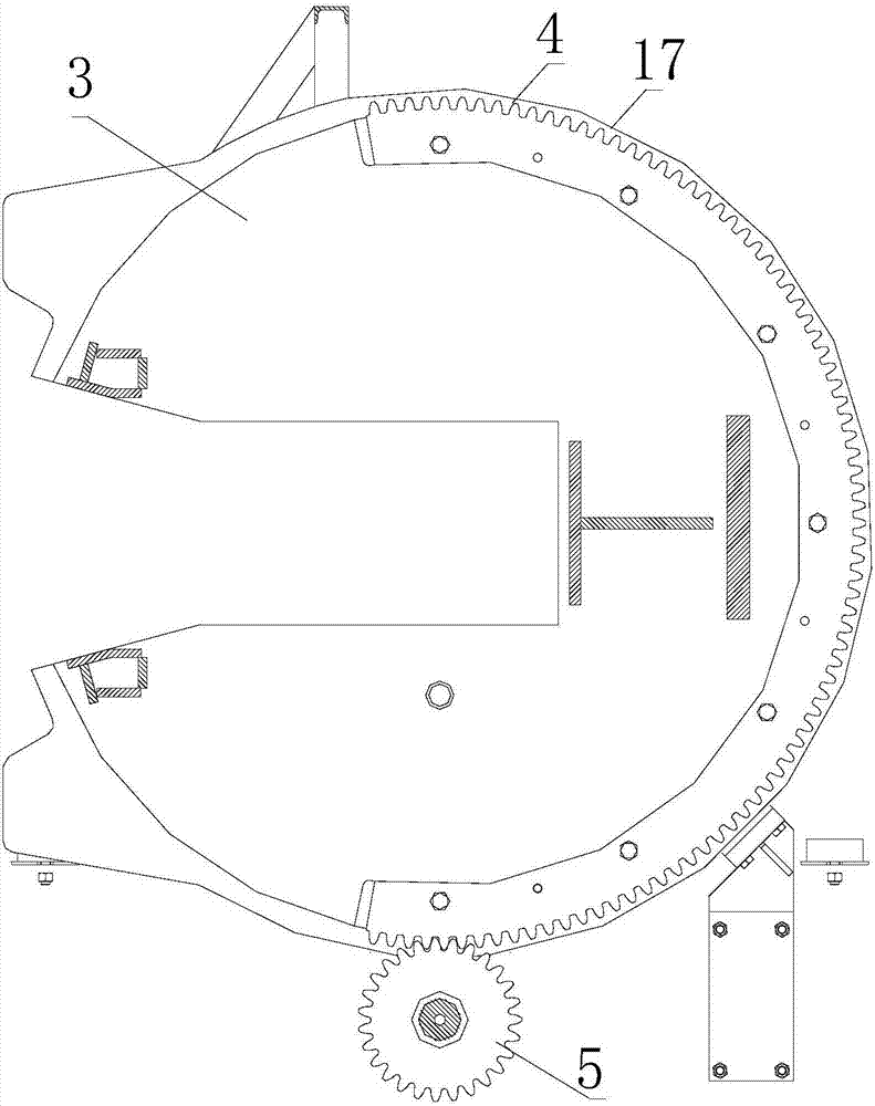 Tilting head and tong-type tilting machine