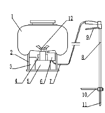 Integrated water-fertilizer quantitative top application device