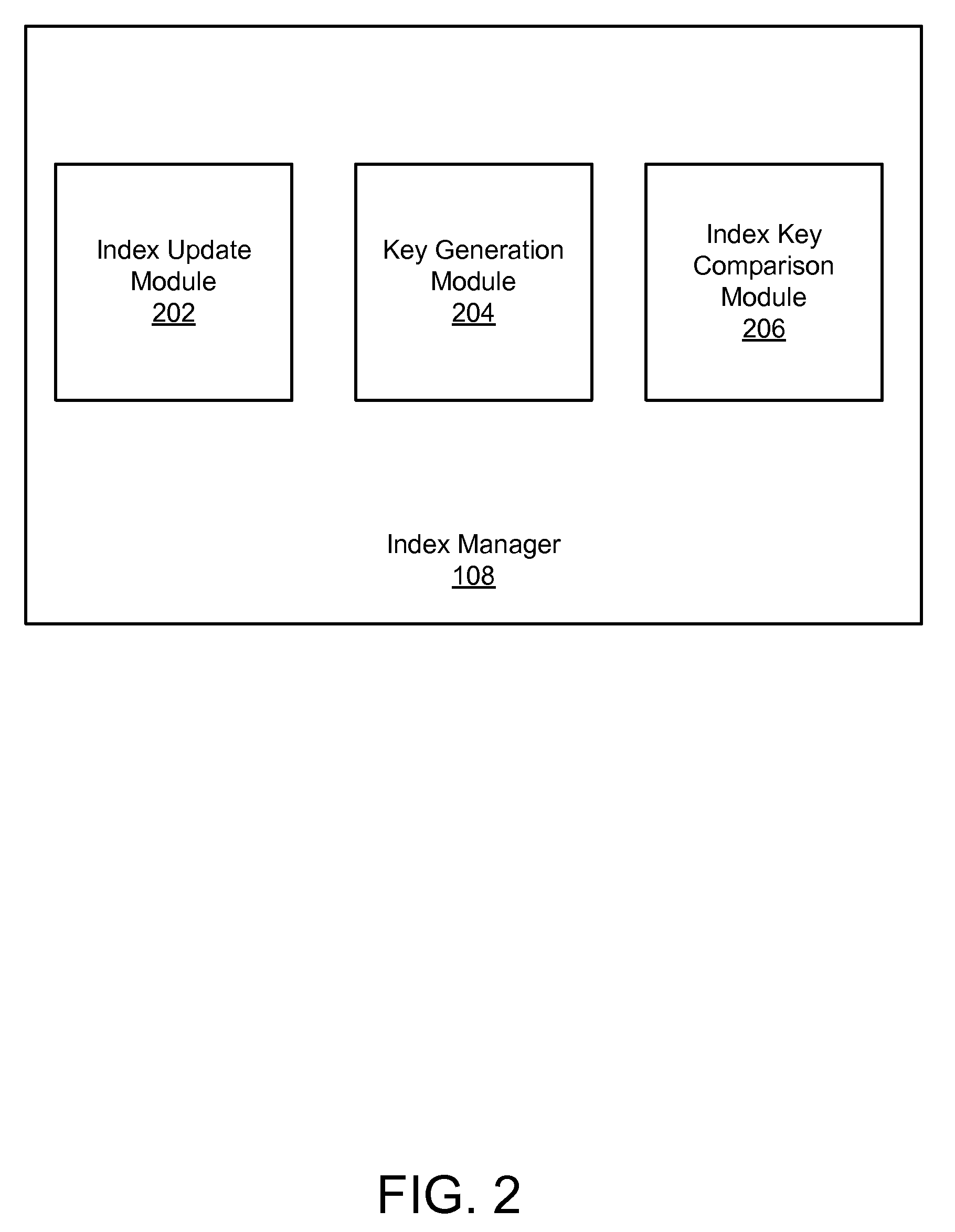 Apparatus, system, and method for improving update performance for indexing using delta key updates