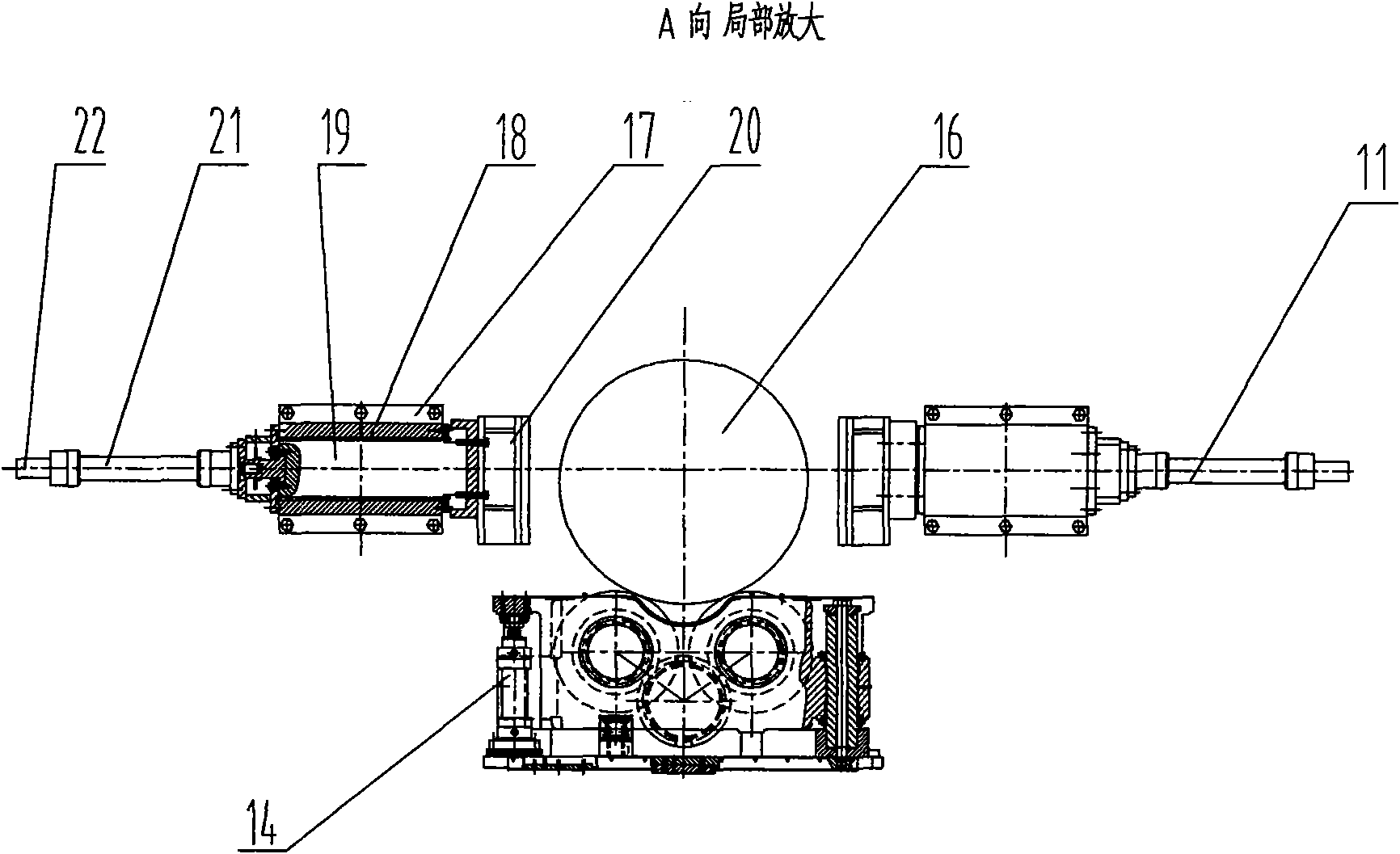 Vertical hydraulic straightening machine