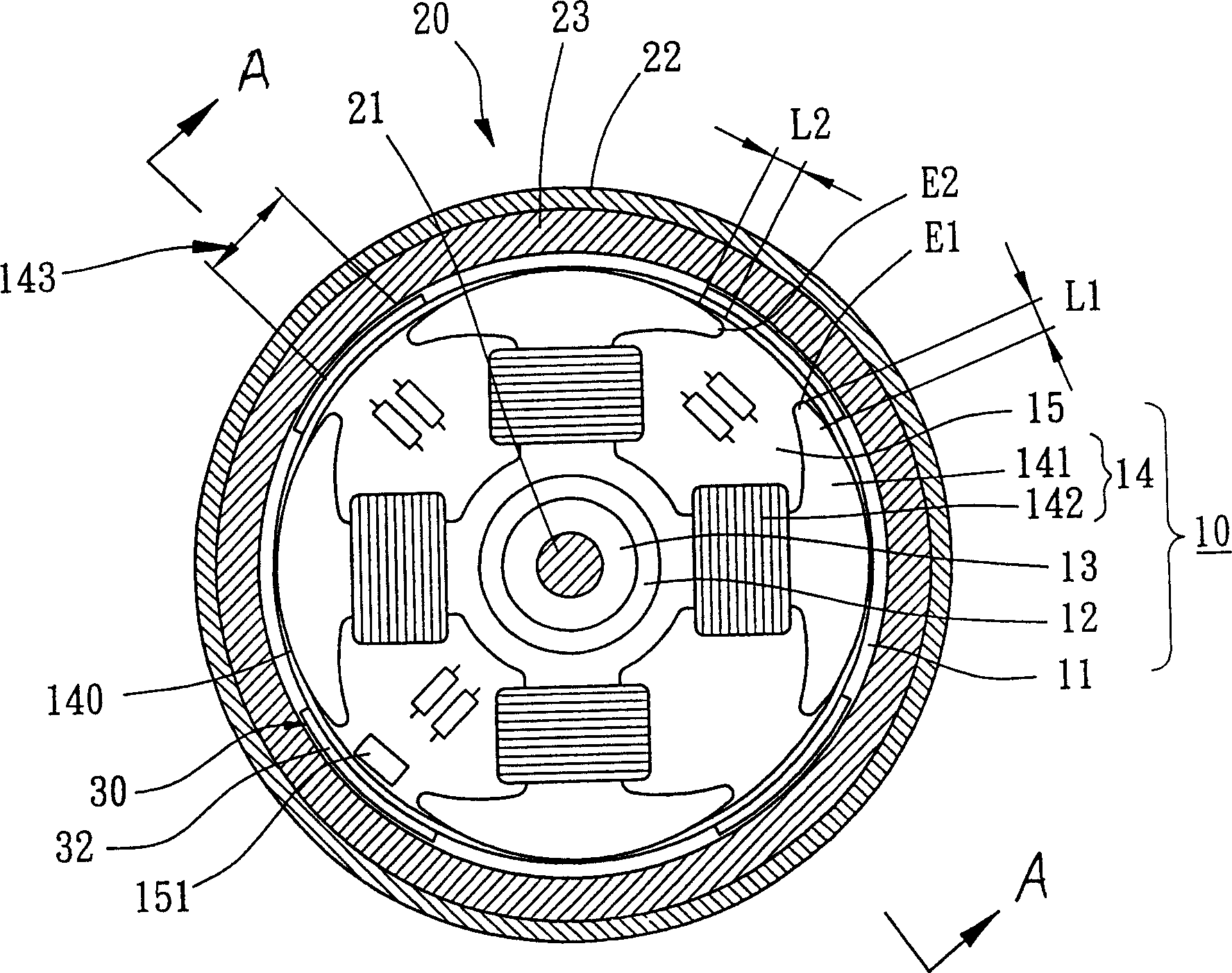 Motor with magnetic-sensing balance sheet