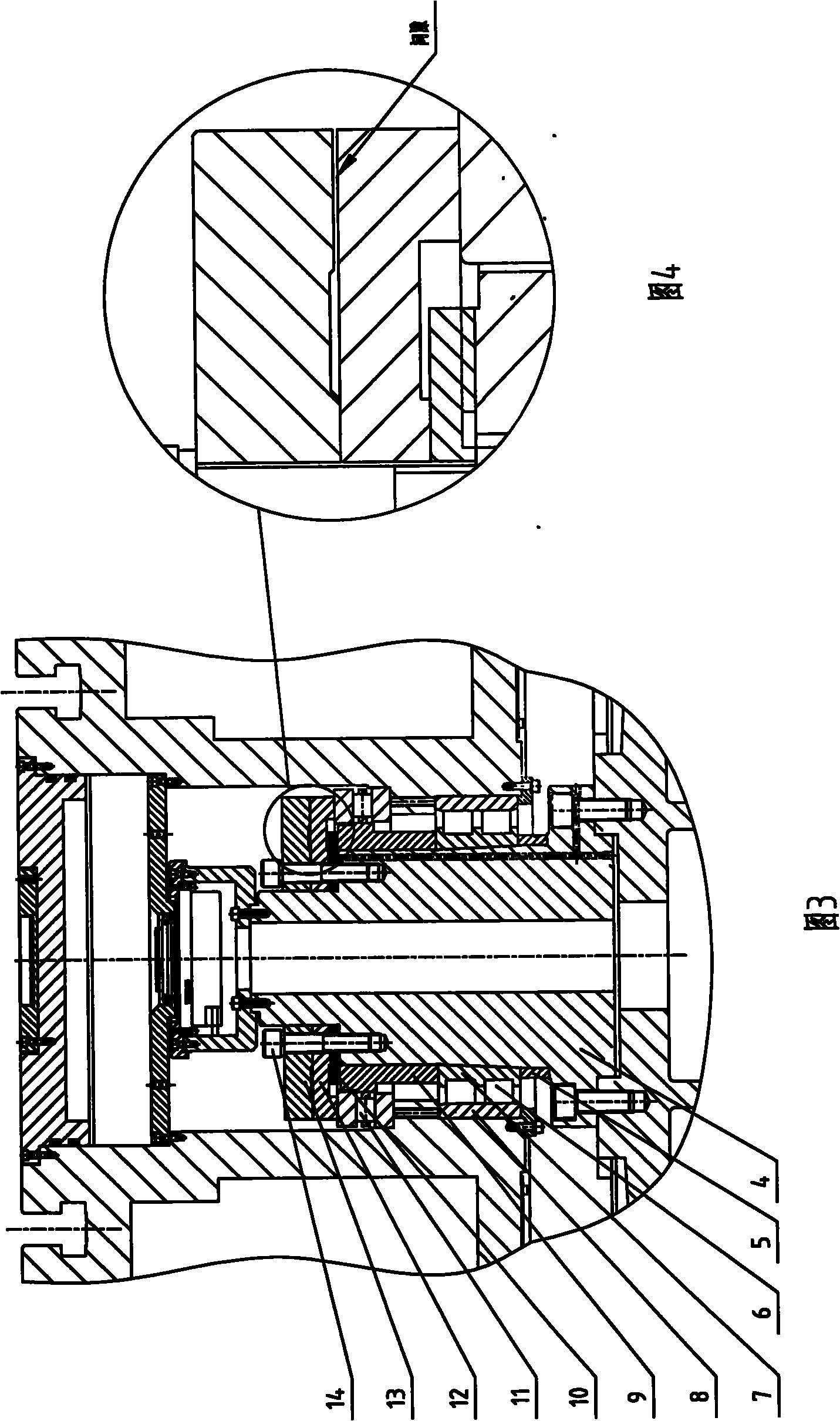 Open-type static pressure rotating table for controlling floating degree and manufacturing method thereof