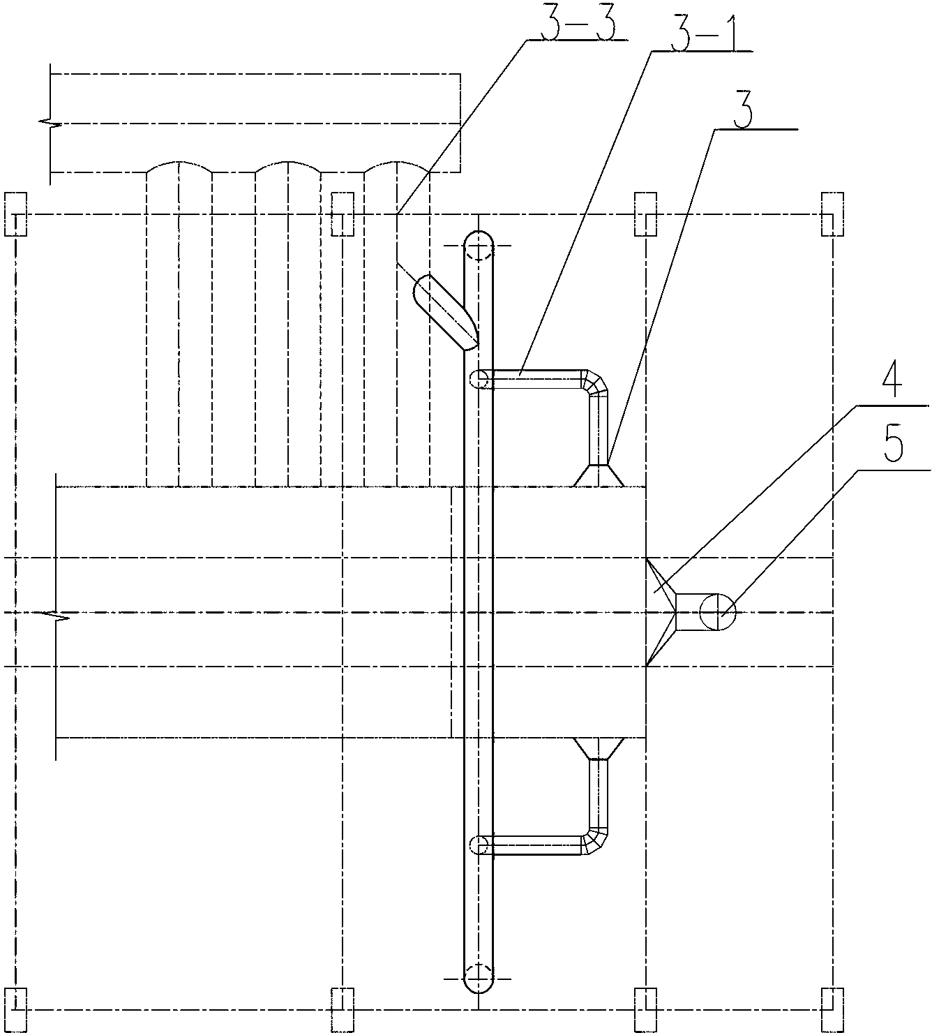 Dust removing system of chain grate machine tail part