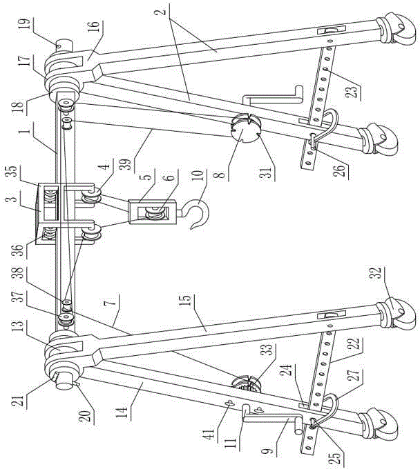 Simple and detachable electric power hoisting tool