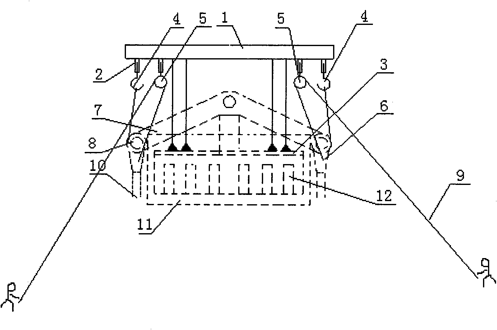 Auxiliary tool and method for replacing wire rope of bridge crane