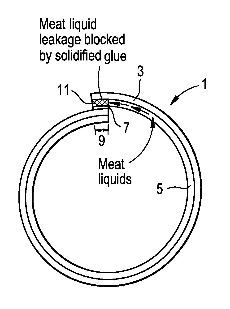 Tubular Food Casing Having Glued, Permanently Elastic Longitudinal Seam