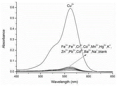 Rhodamine b-based water-soluble polymer probes for detecting copper ions, preparation and application