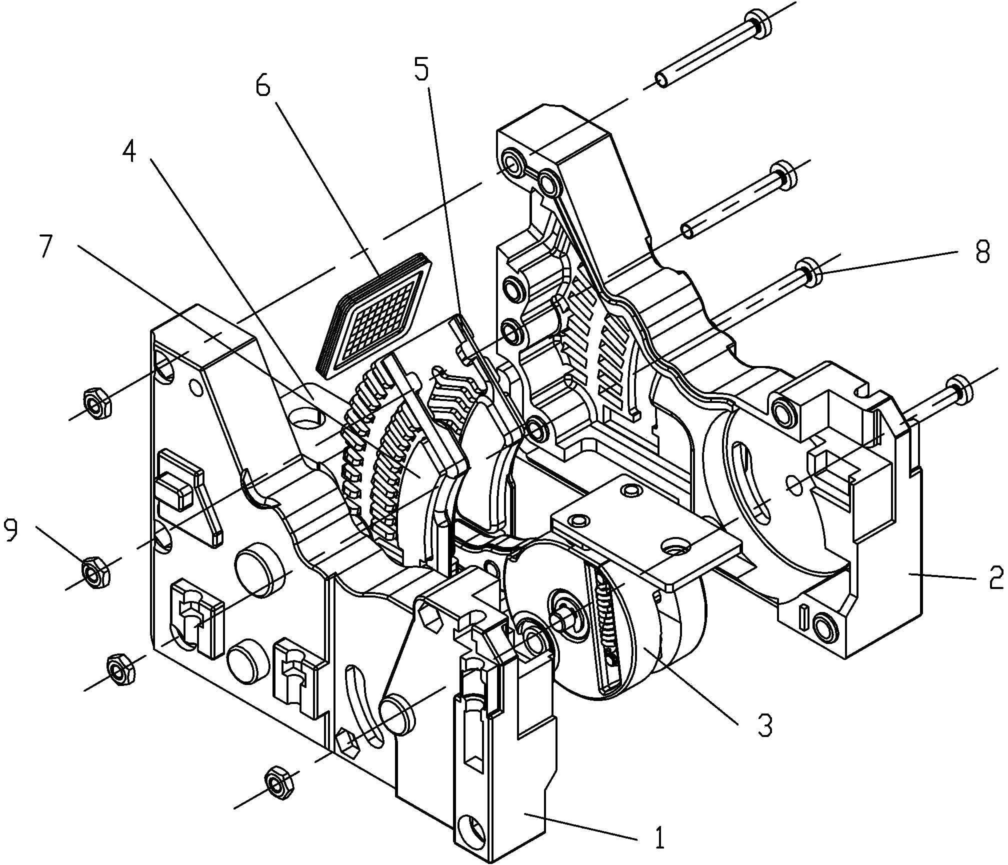 Low-voltage plastic shell breaker element box device