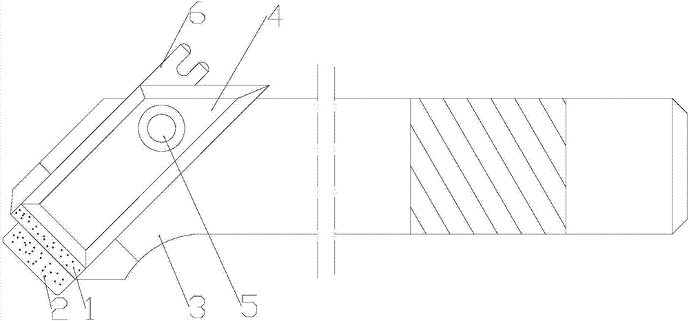 Strong turning tool with adjustable chip breaking block and use method thereof