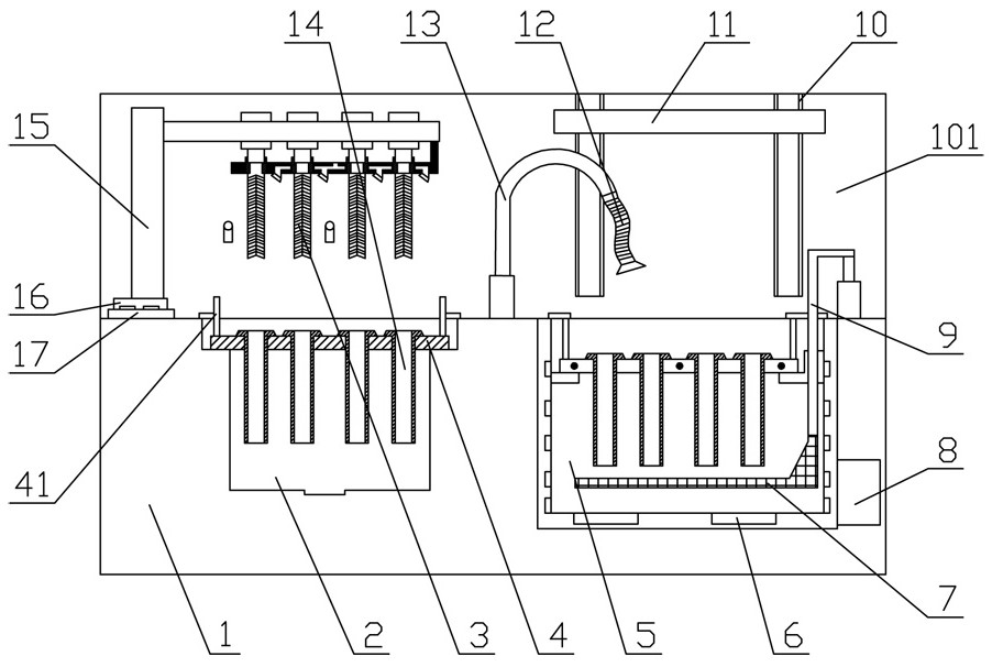 Endotracheal tube cleaning device and method for disinfection supply center