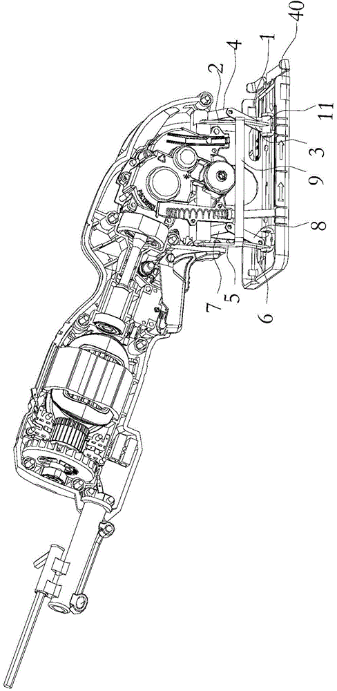 Electric circular saw cutting control device