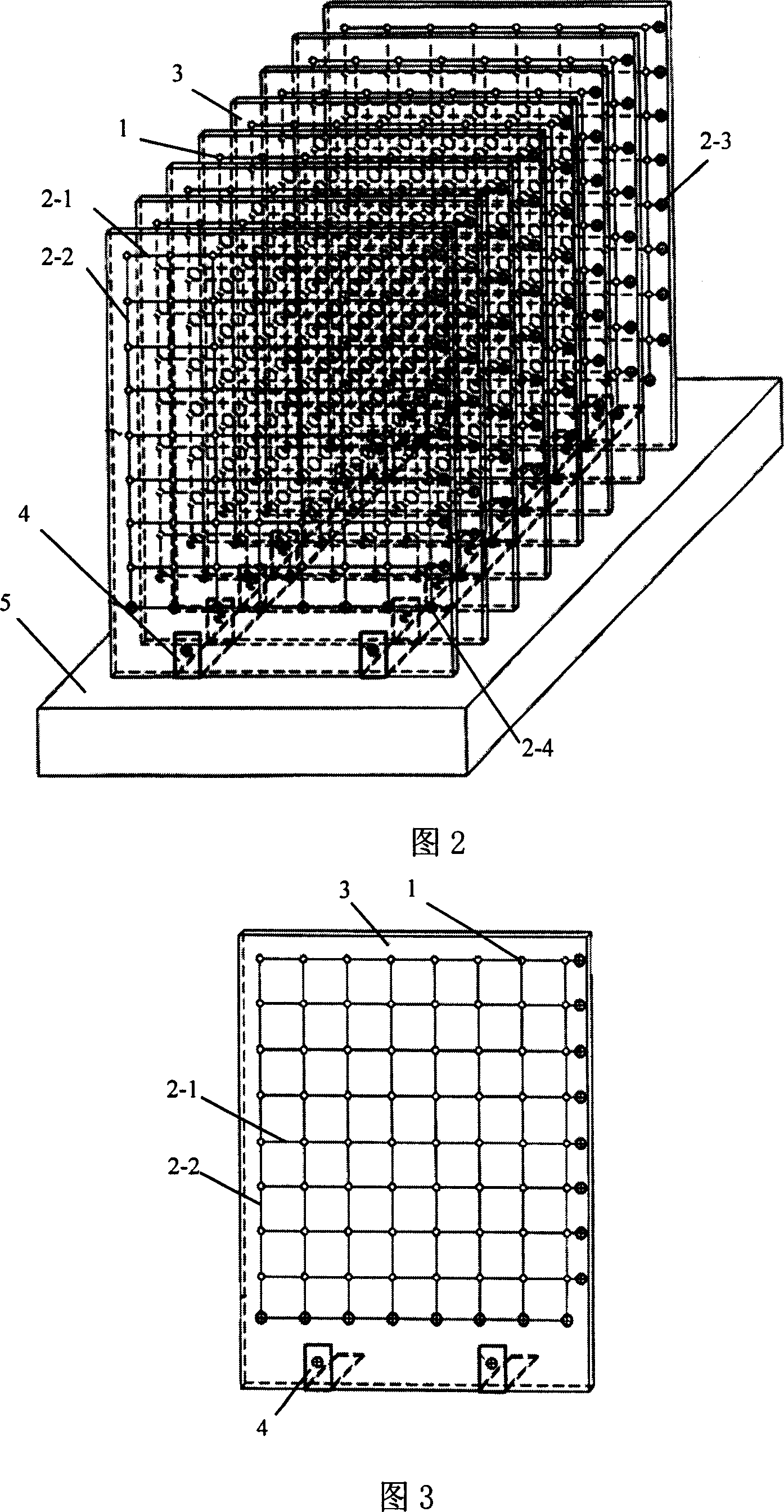 Three-dimensional visual display method and device