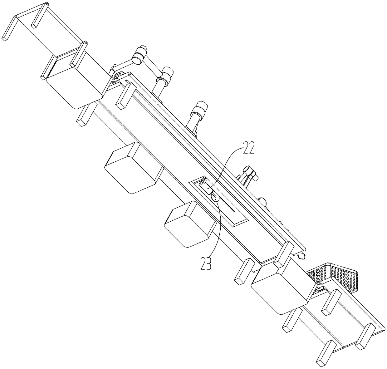 Production line for automatically stripping off shrimp shells