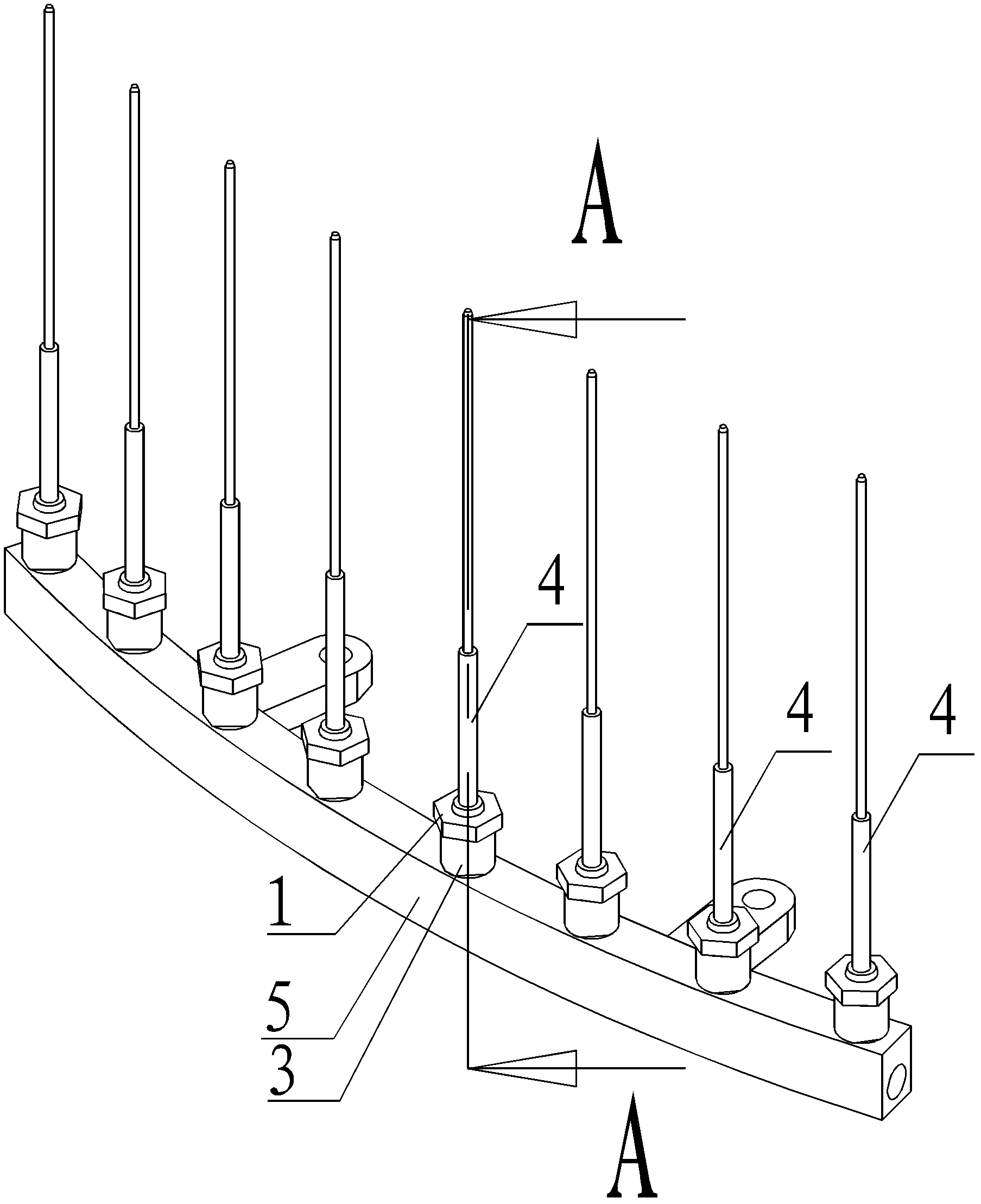 Spray-needle buckled type quick connector for bottle washing machine