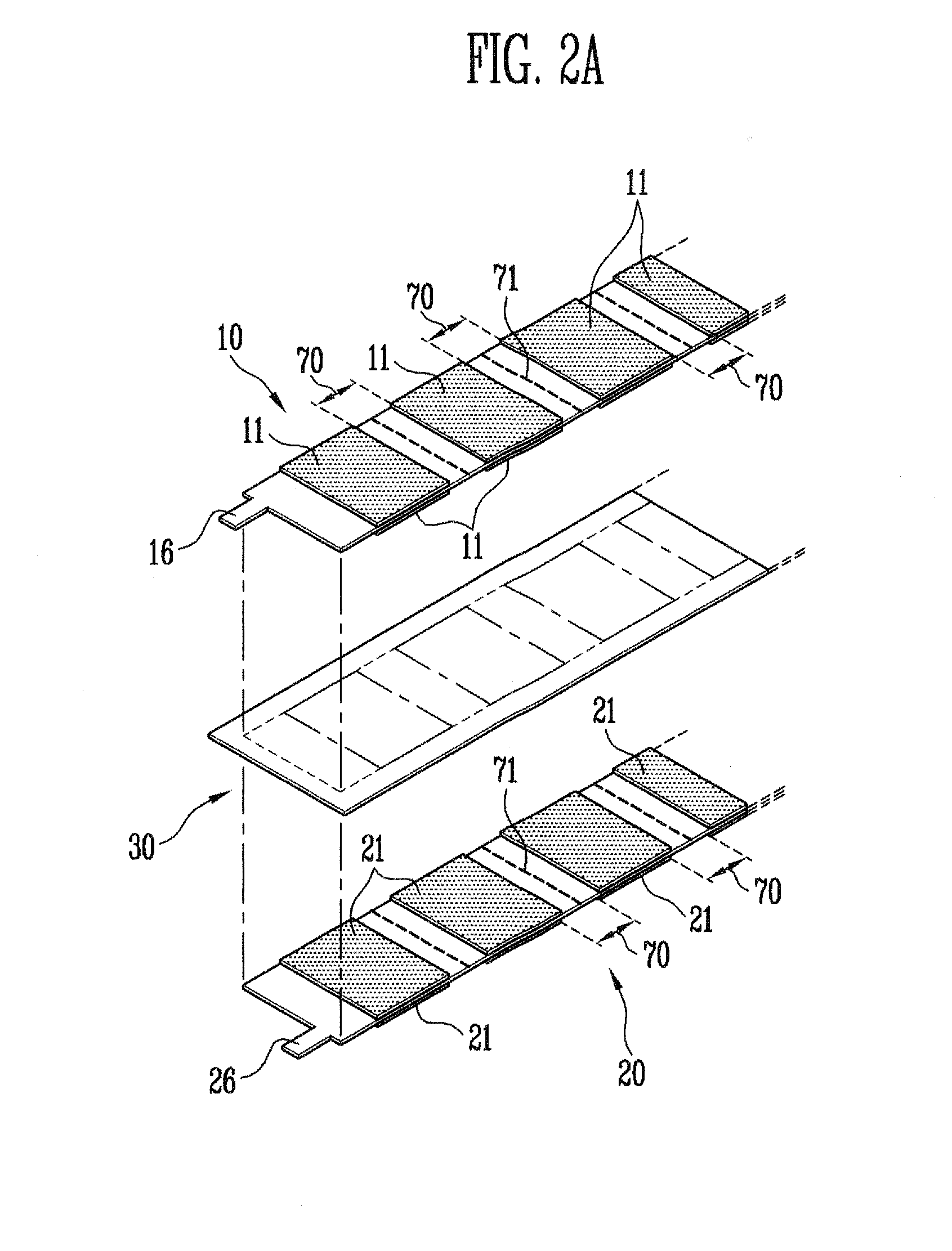 Electrode assembly having bending portions and secondary battery including the same