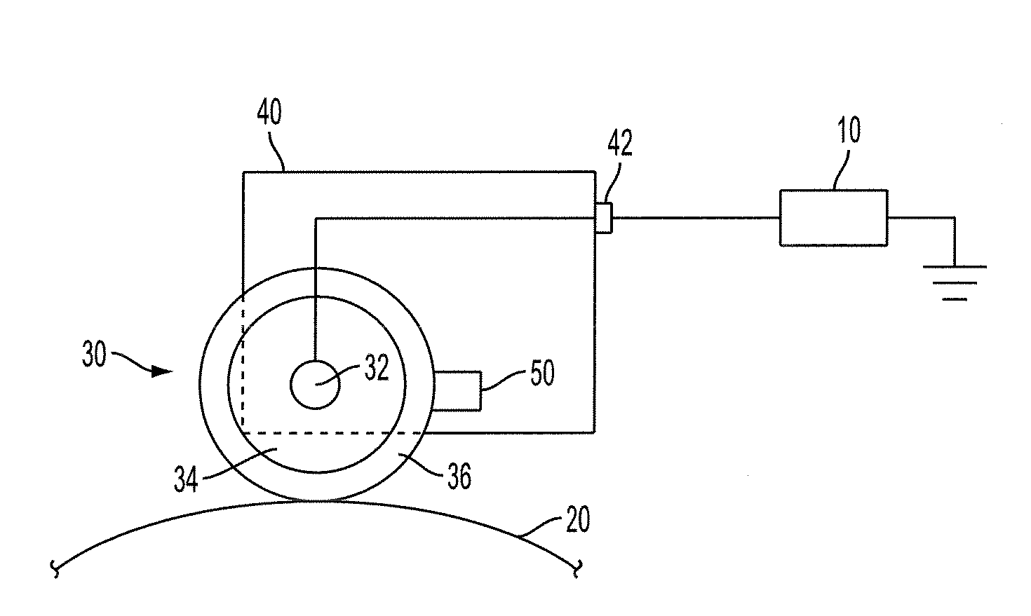 Bias charge roller comprising overcoat layer