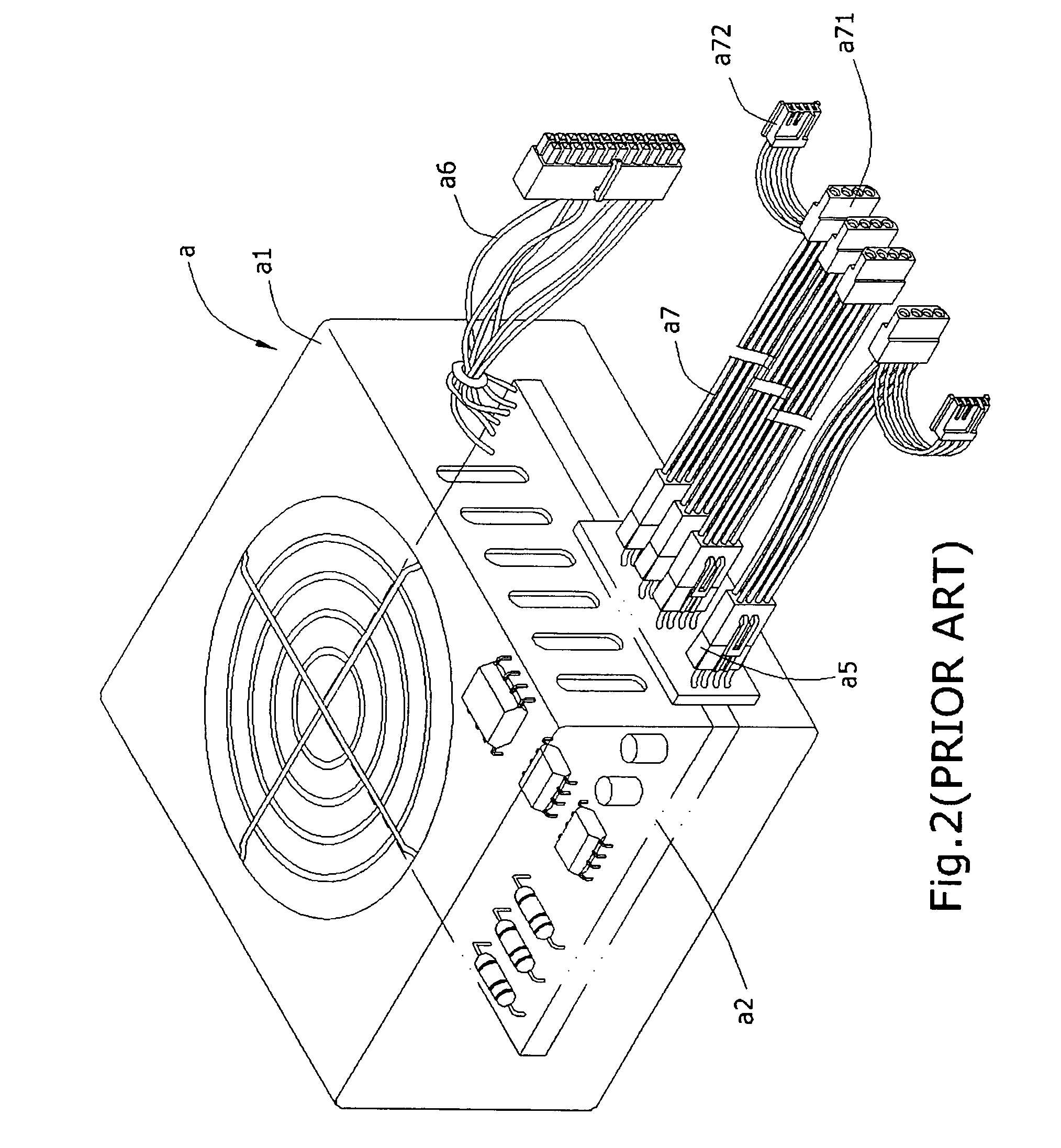 Wire structure of a power supply