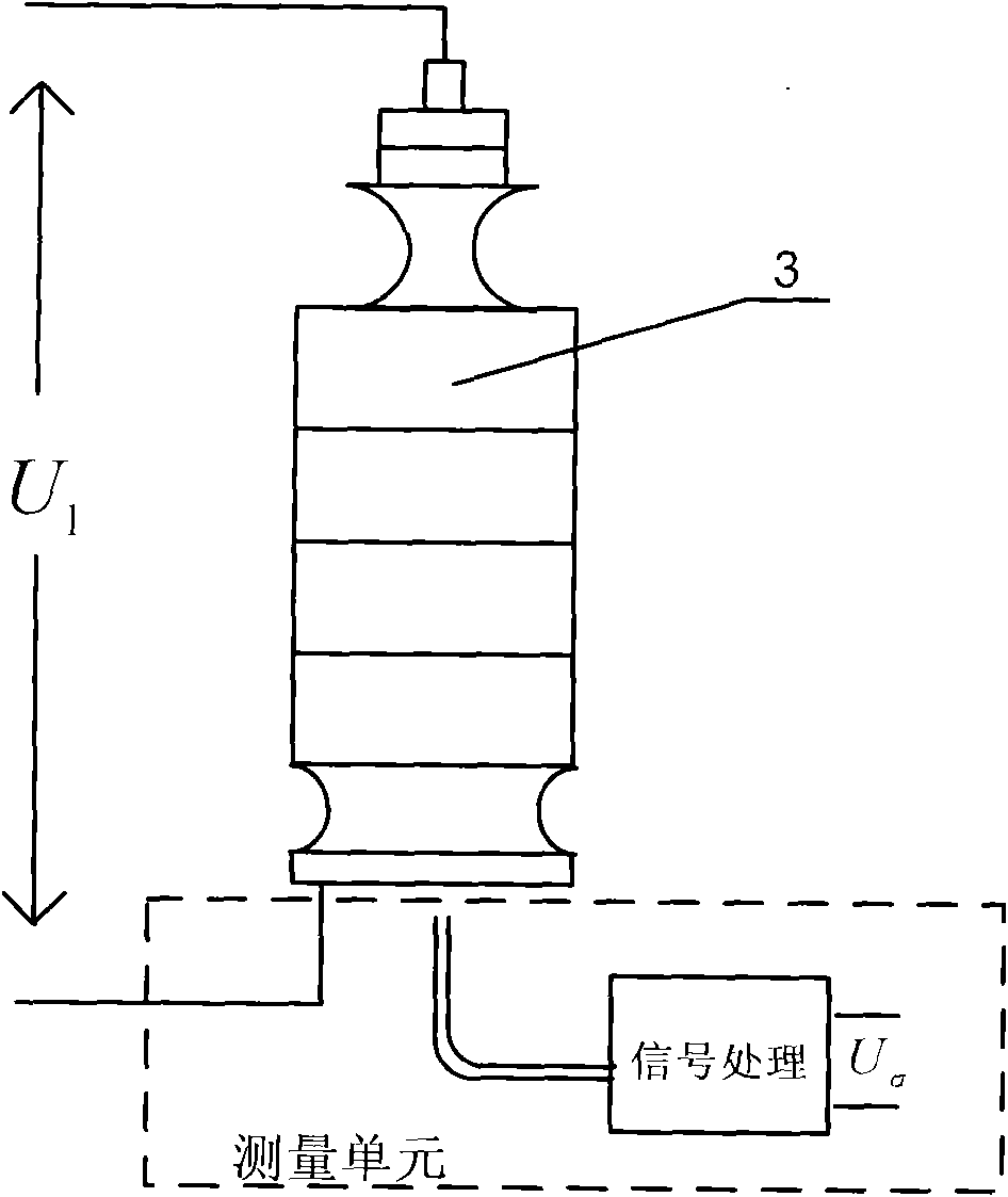 Piezoelectric ceramic voltage dividing electronic potential transformer