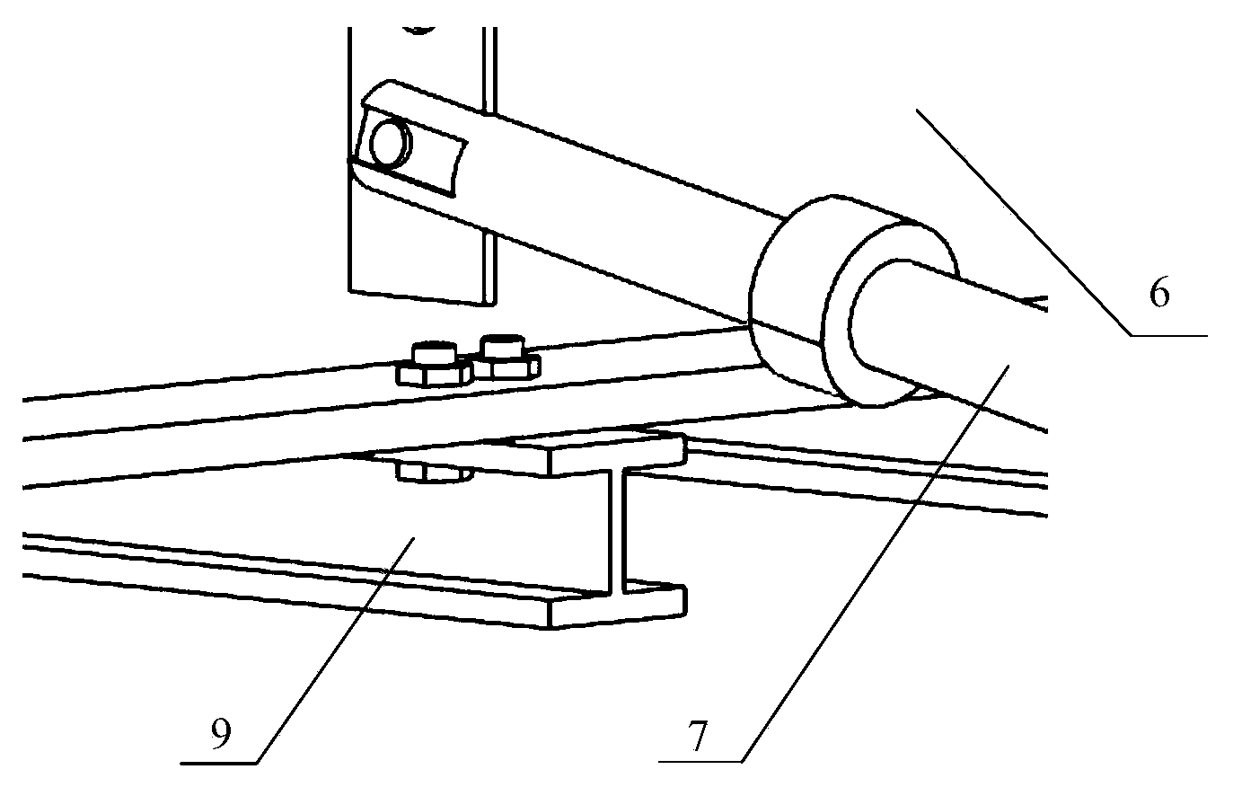 Steel plate beam bridge face outer deformation full size fatigue test loading device