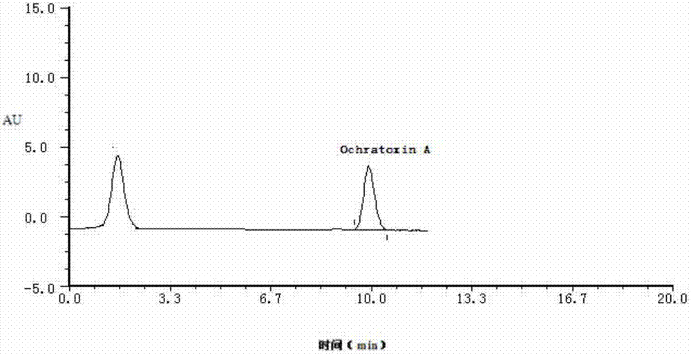 Composite affinity column for purifying 3-acetyl deoxynivalenol, aflatoxin, ochratoxin A and zearalenone