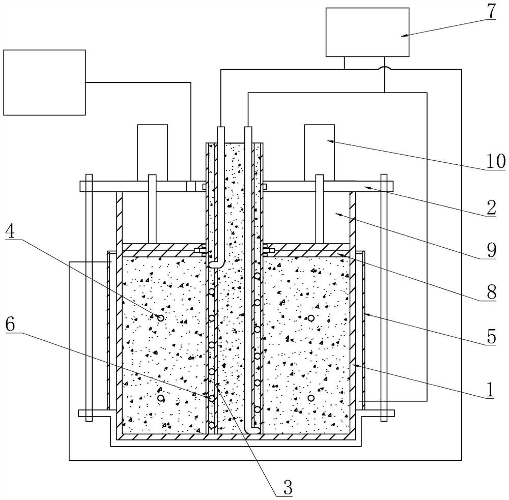 Vertical shaft foundation thermal drainage consolidation test device