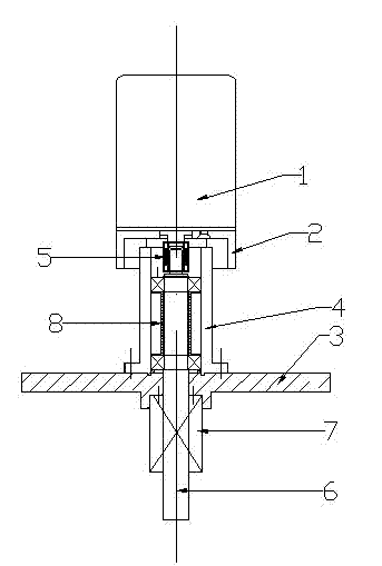 Device for quickly disassembling driving motor of fermentation tank