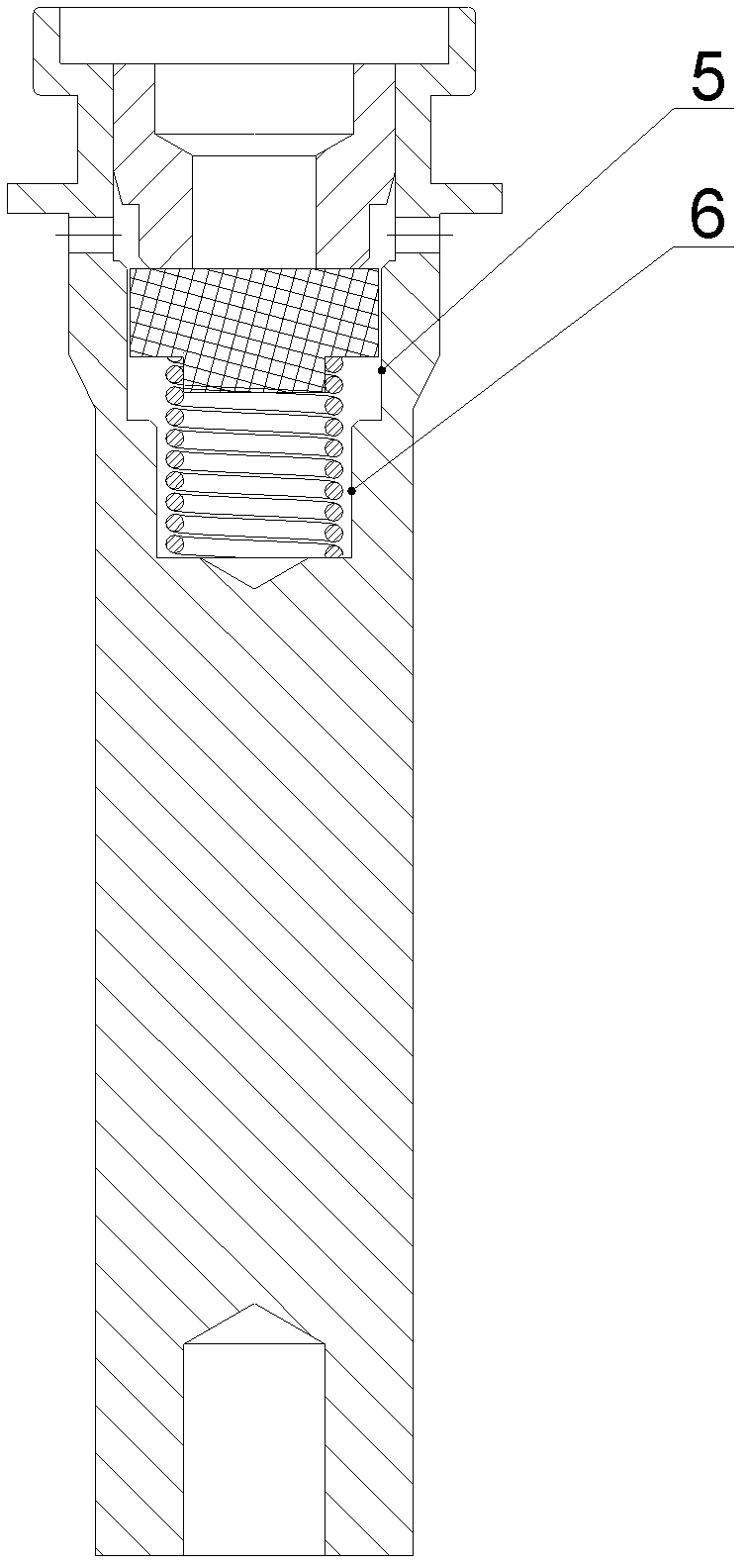 Valve core structure of vacuum electromagnetic regulator with guide sleeve