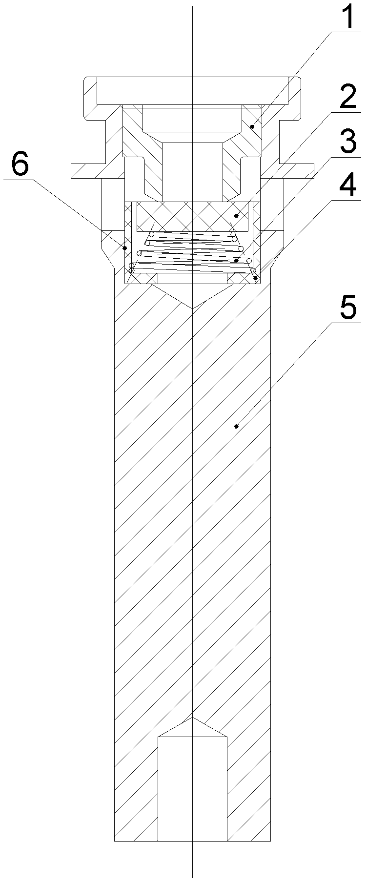 Valve core structure of vacuum electromagnetic regulator with guide sleeve