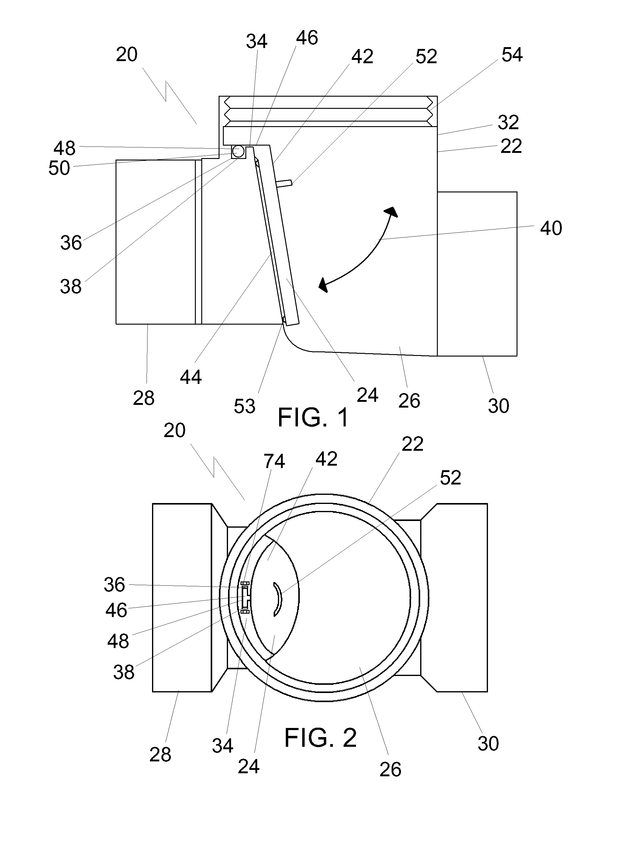 Backwater valve assembly with removable valve member