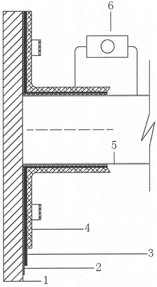 Monitorable nonmetal supporting member inflaming retarding and corrosion prevention system