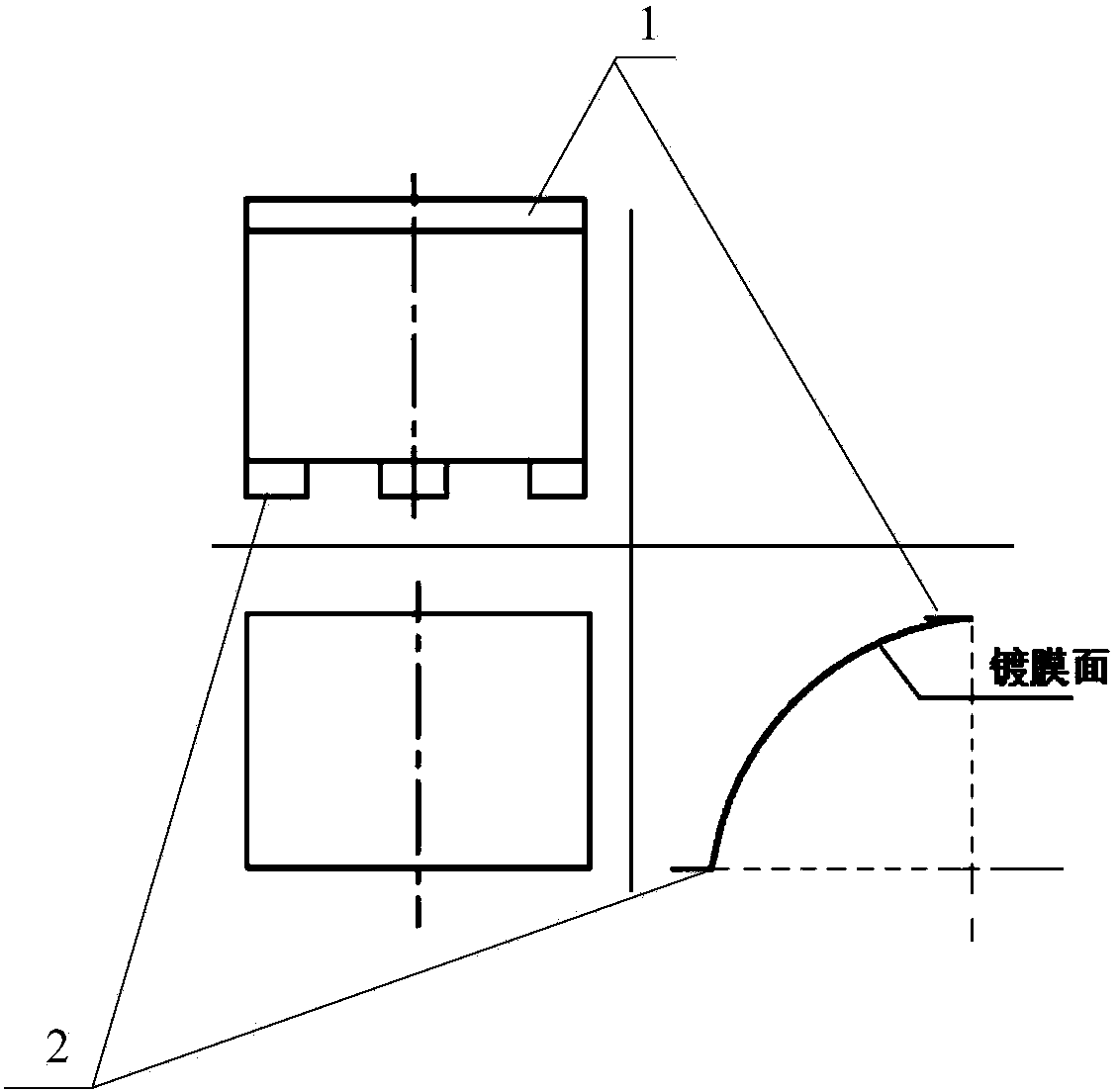 Curved surface film forming method for dynode of electron multiplier