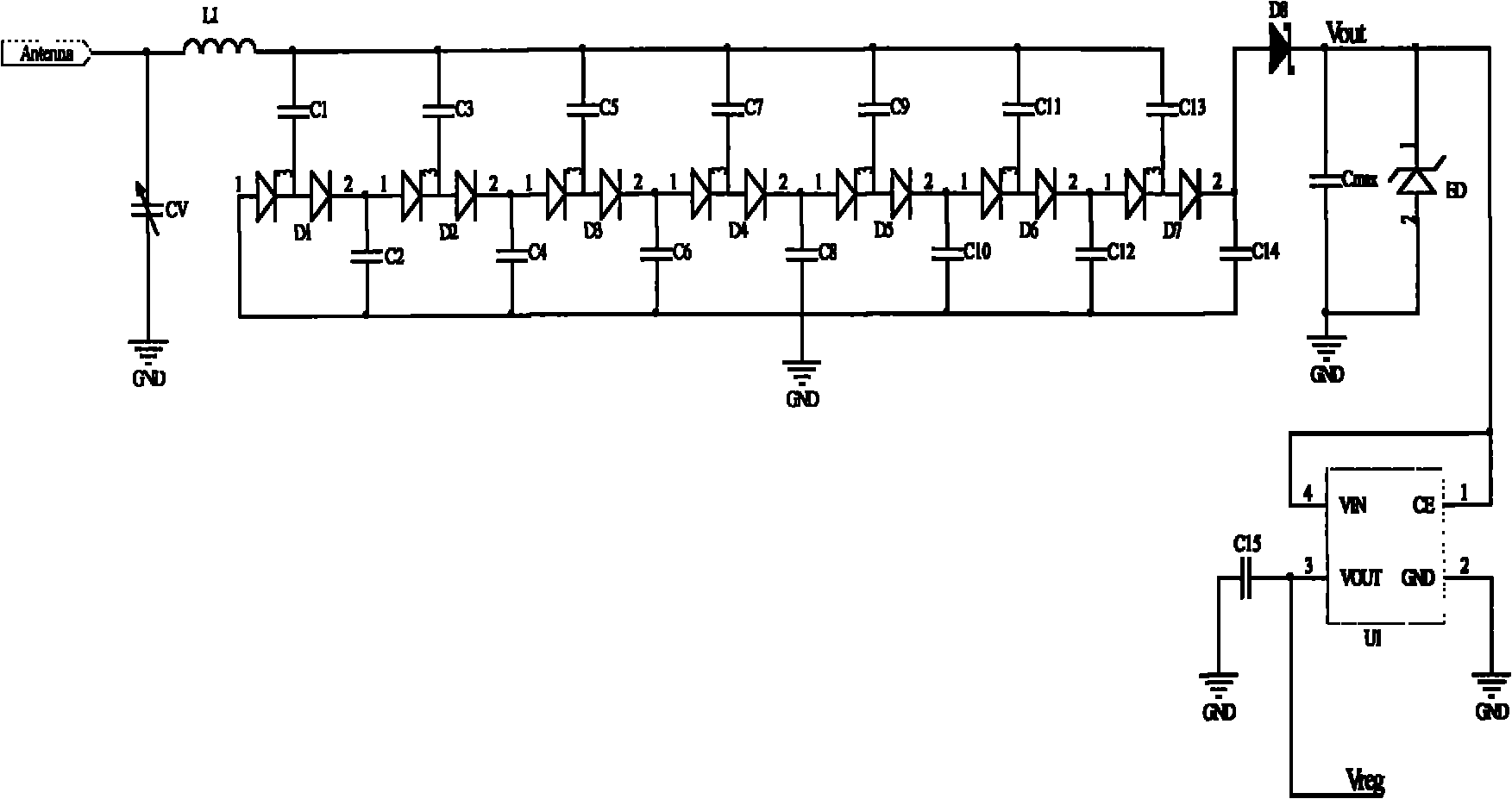 Wirelessly charged sensor node