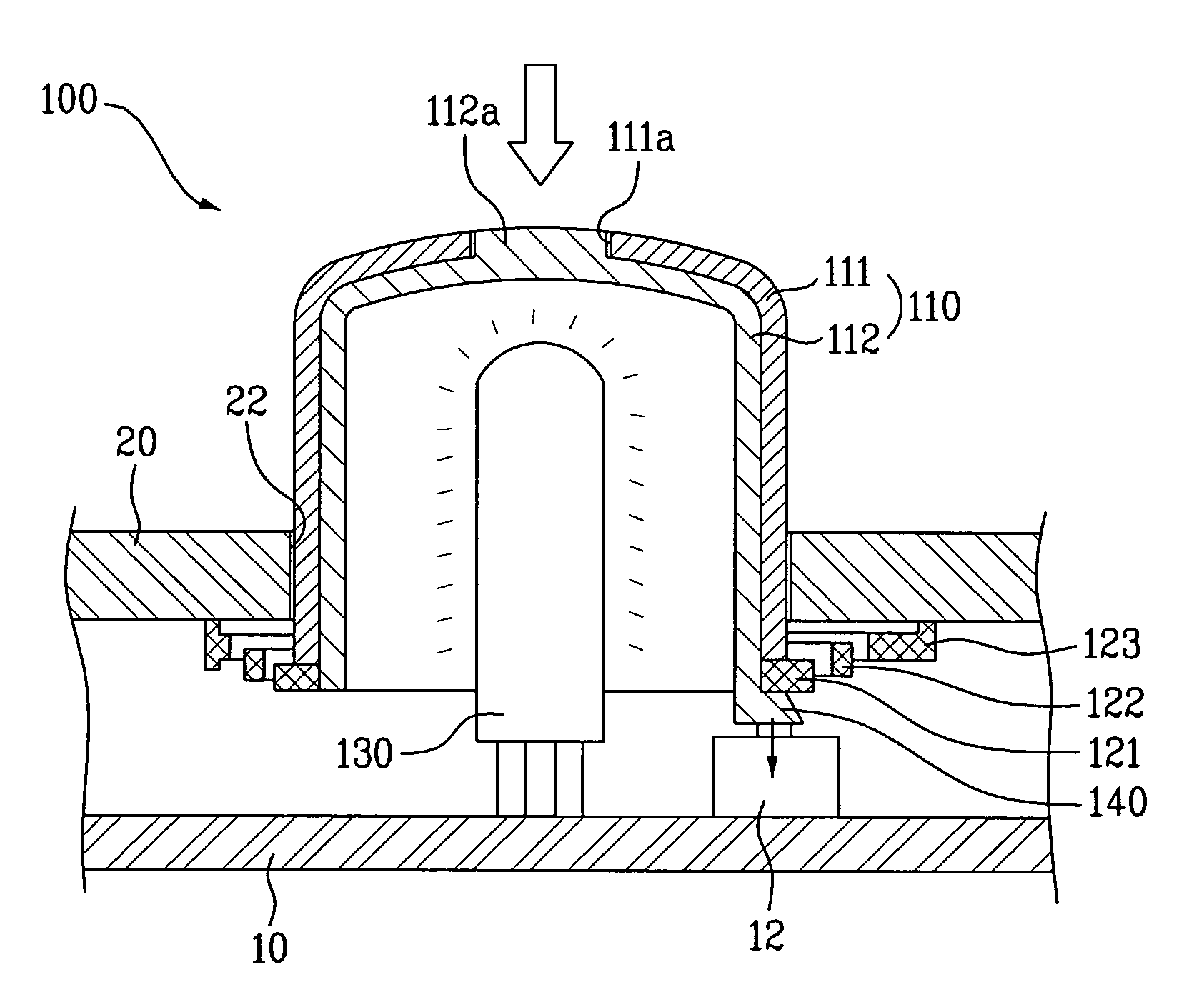 Button assembly for home appliance