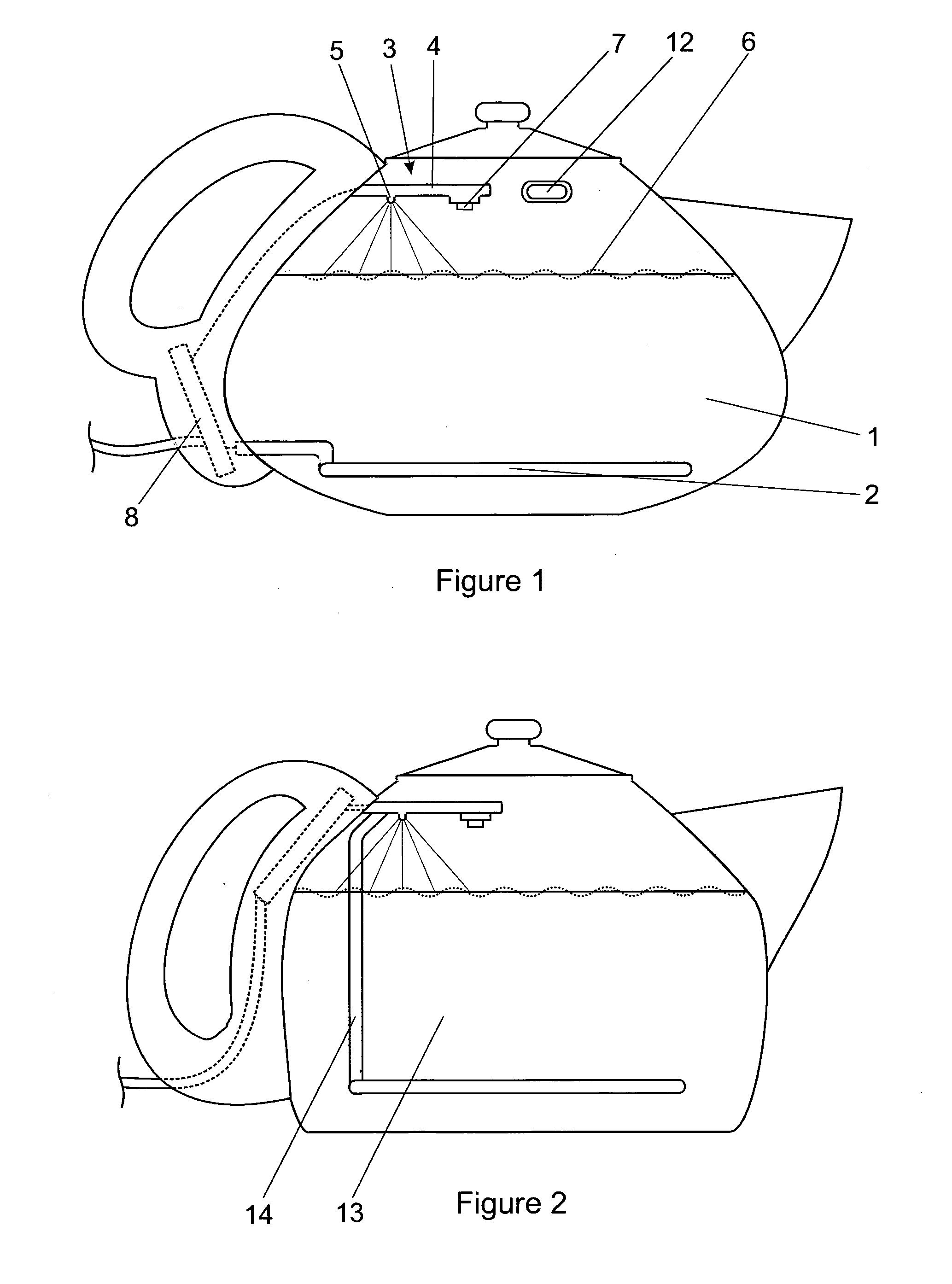 Culinary electric hot water appliance with automatic switch