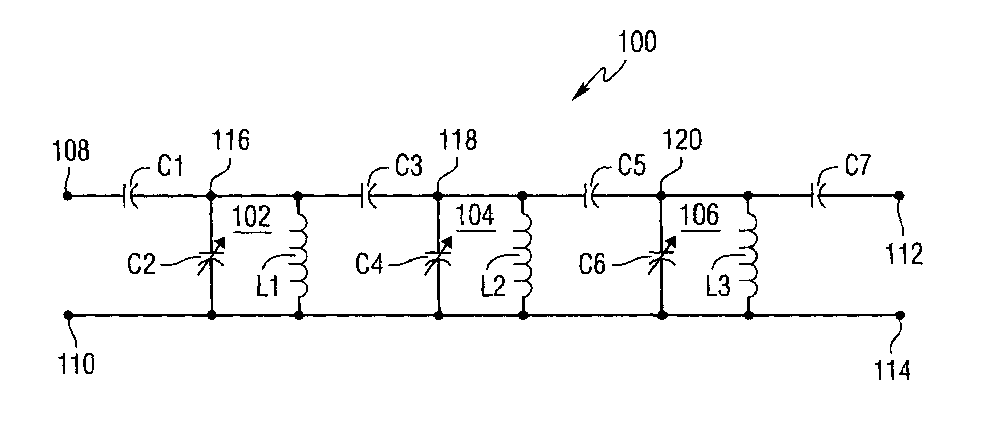 Electrically tunable filters with dielectric varactors