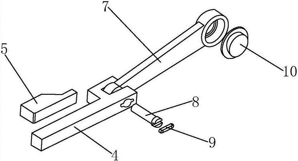 Cutting device of eight-station cold heading machine